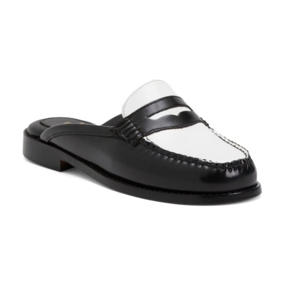 GH BASS Leather Wynn Flat Mules - Picture 1 of 3